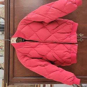 Eddie Bauer Red Quilted Puffer Jacket